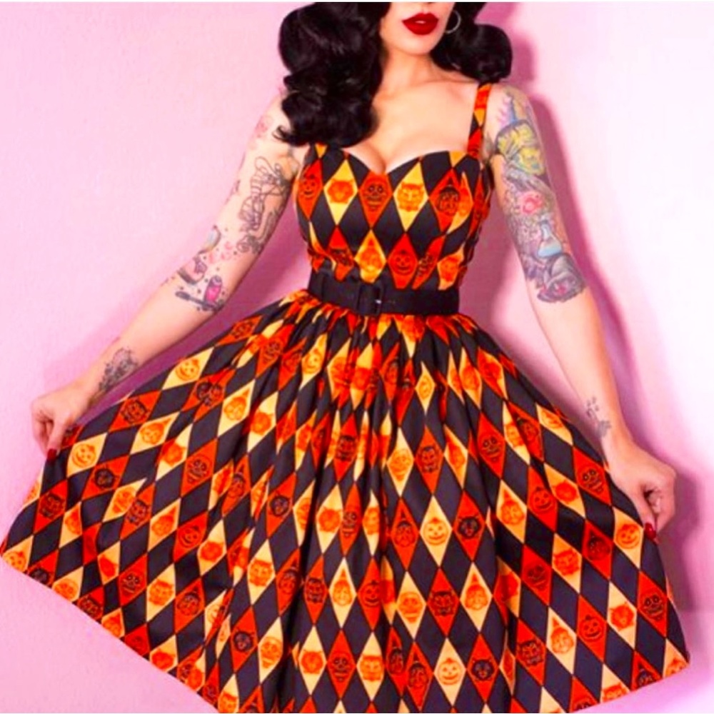 NWT 3X Vixen by Micheline Pitt BEN COOPER SWEETHEART SWING DRESS HALLOWEEN PLUS